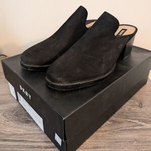DKNY Womens Times‎ Leather Platform Mules
